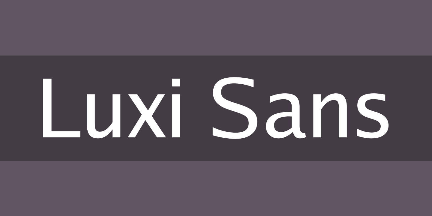 Ejemplo de fuente Luxi Sans Regular